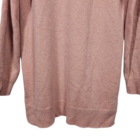 Halogen Wool & Cashmere Mock Turtleneck Sweater Pink Compact Size L - Picture 5 of 10
